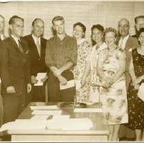 Marshall Gowland with a Group of Unidentified People